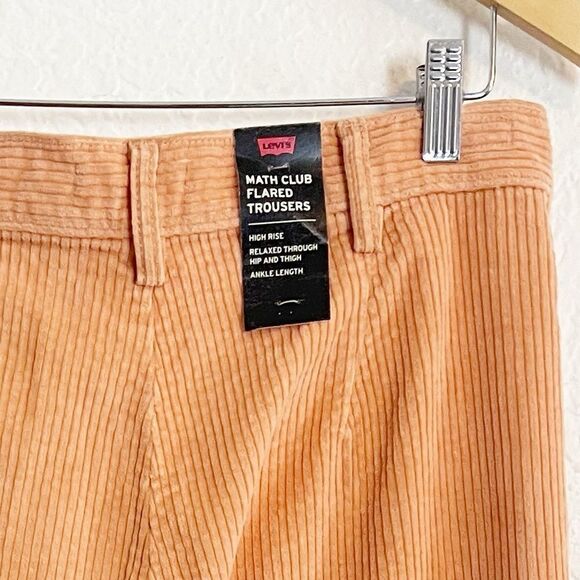 Anthropologie Levi’s Math Club Flare Corduroy Trousers in Pebble Peach NWT 30 - Picture 7 of 11